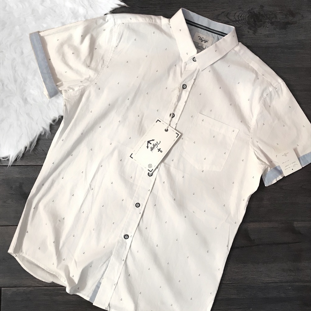 Men's NWT Craft + Flow Voyage Anchor Button Up